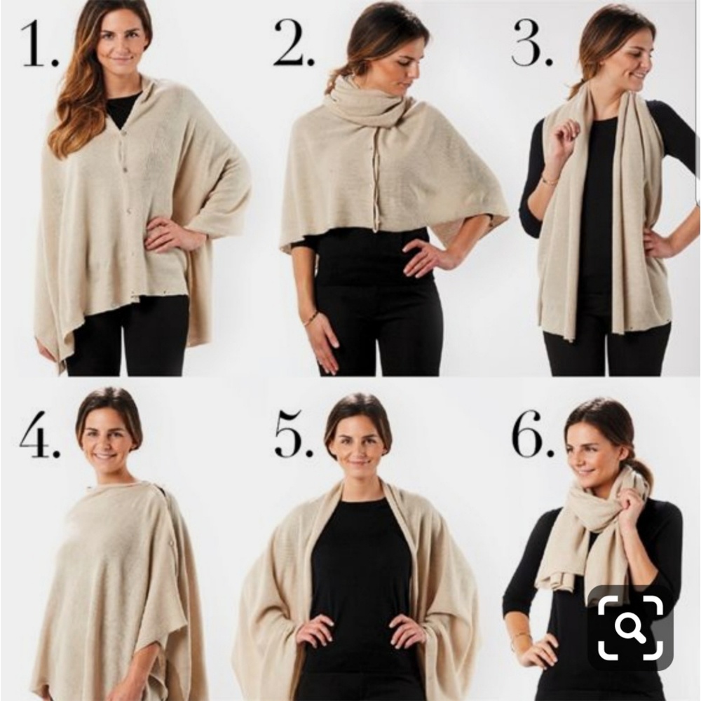 Charcoal Gray Super Soft Convertible Double Button Scarf